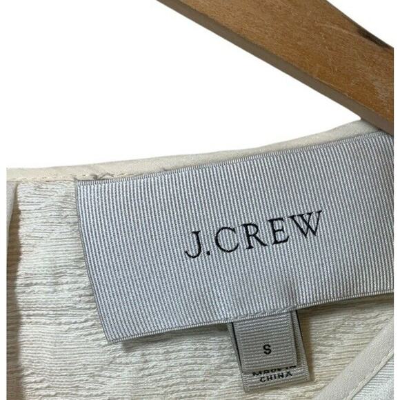 J. Crew Jacquard Cream Off-White Dress Small Zip Pocket Shift B9431 Bridal - Picture 7 of 7